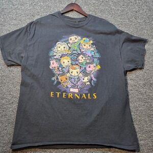 Funko Marvel Eternals Graphic Tee Mens XL Black Short Sleeve Cotton Movie Promo